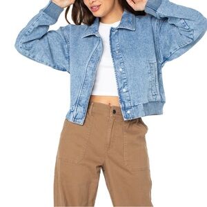 NWT Celebrity Pink Denim Bomber Jack